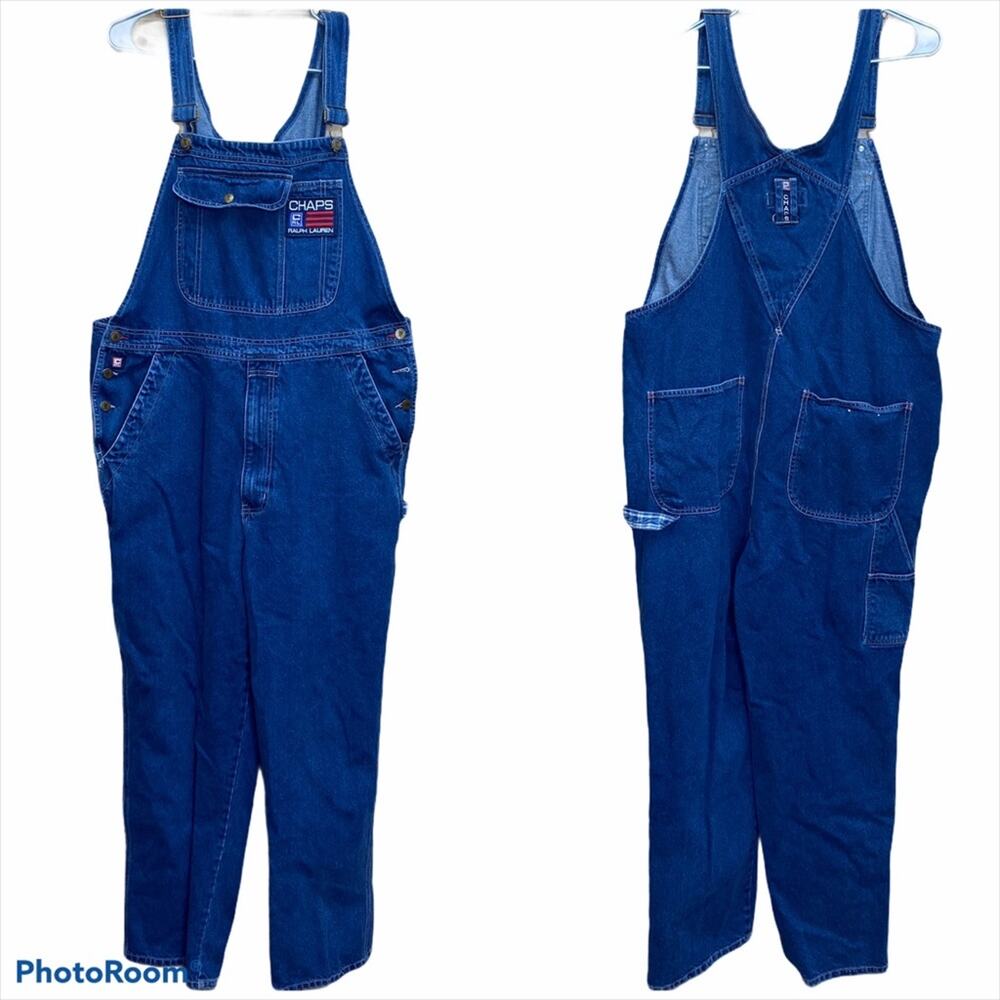 Chaps Ralph Lauren Jean Cargo Overalls XL